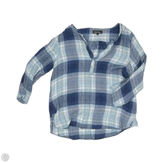 Top Long Sleeve By Clothes Mentor In Blue & White, Size: Xl