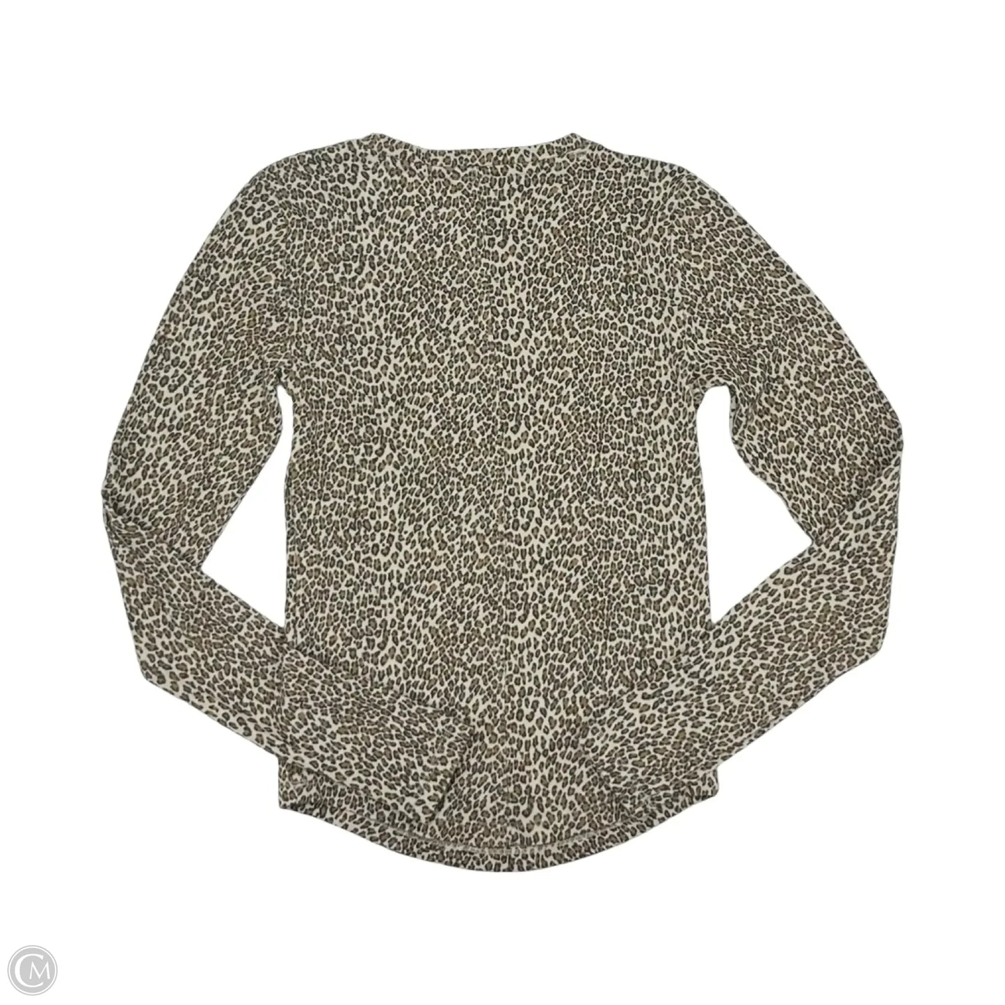 Top Long Sleeve By American Eagle In Leopard Print, Size: S