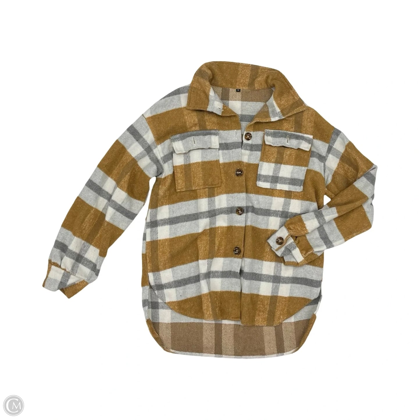 Jacket Other By Cme In Grey & Tan, Size: M
