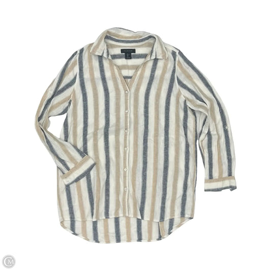 Top Long Sleeve By Tahari In Cream, Size: L