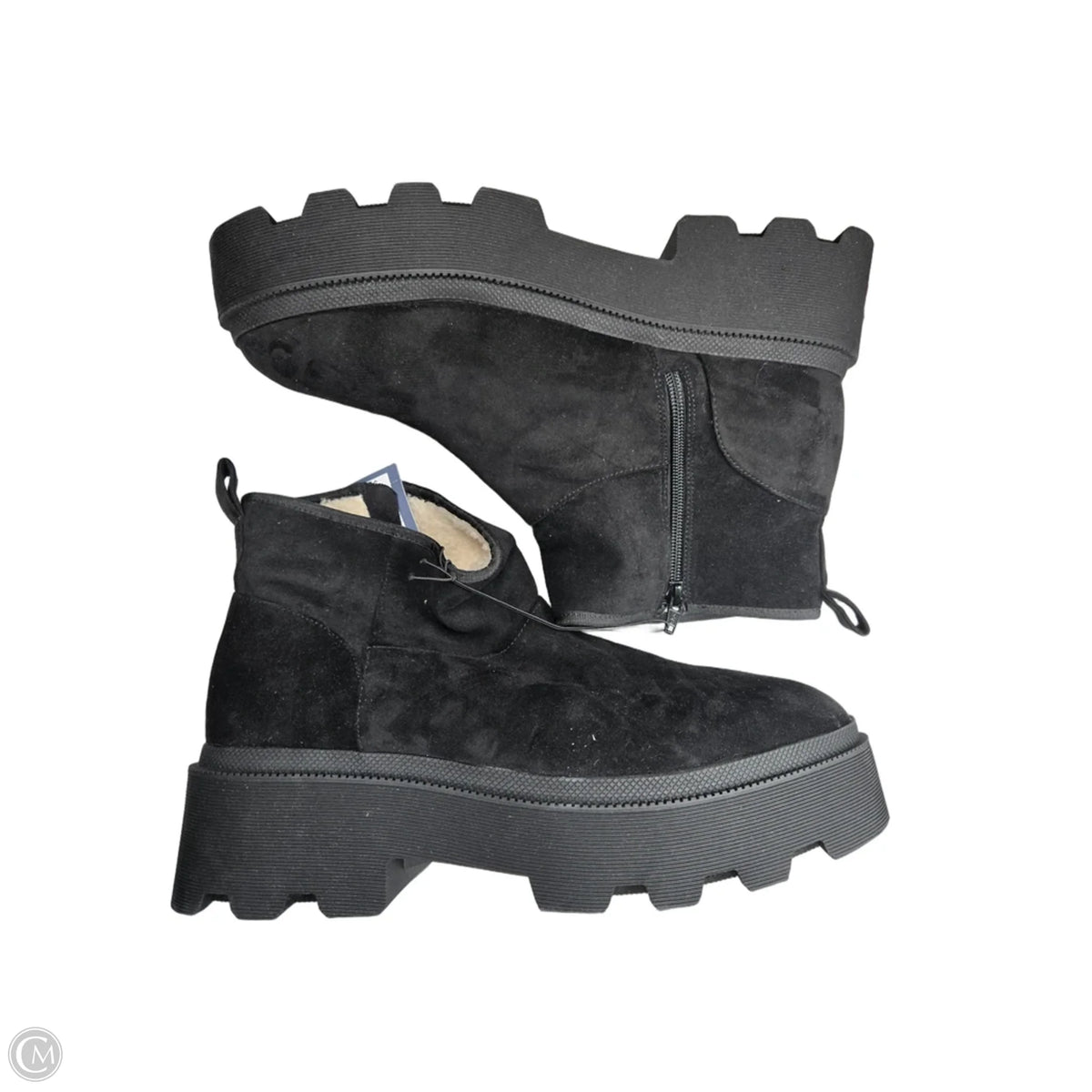 Boots Ankle Heels By Universal Thread In Black, Size: 12