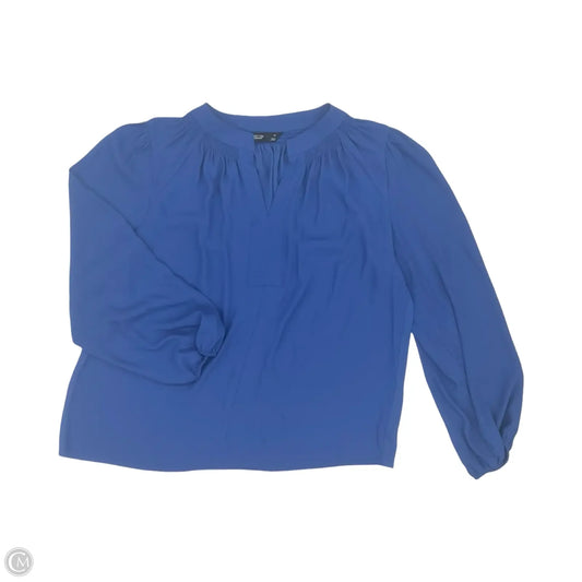 Blouse Long Sleeve By Simply Vera In Blue, Size: M