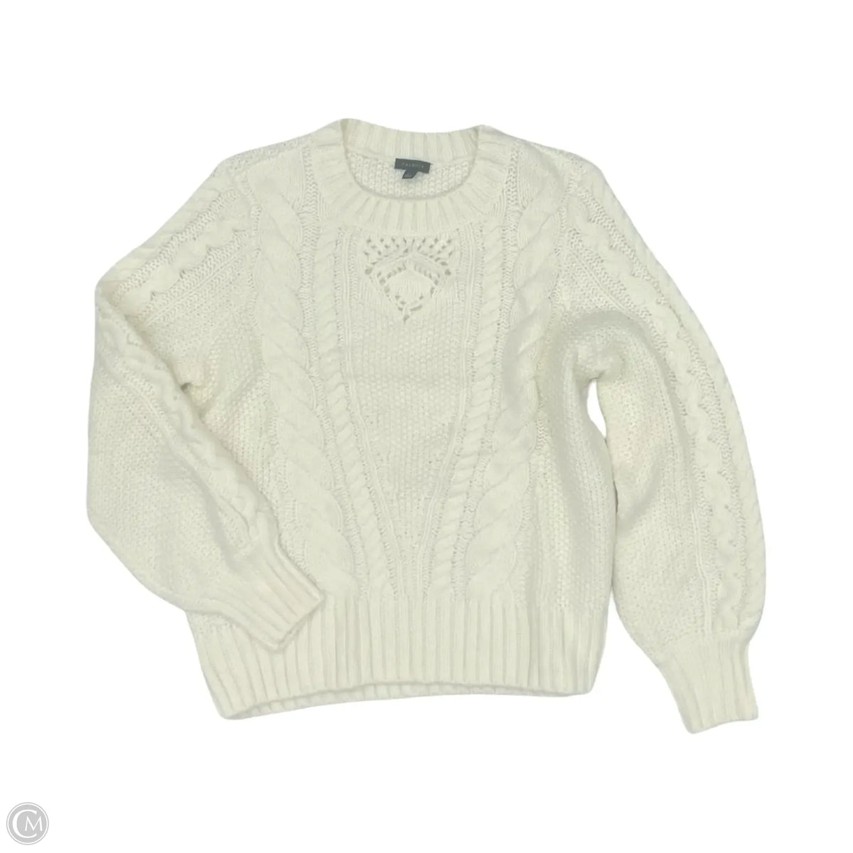 Sweater By Talbots In Cream, Size: L