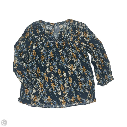 Blouse Long Sleeve By Papermoon In Blue, Size: L