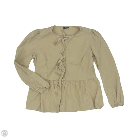 Top Long Sleeve By Prettygarden In Tan, Size: S