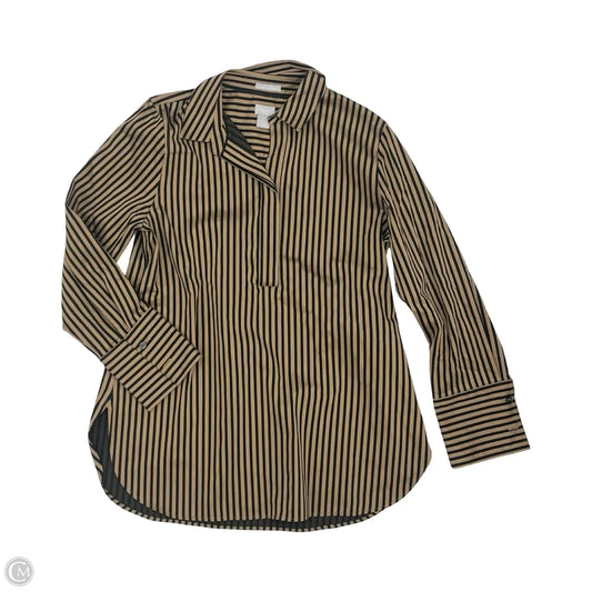 Top Long Sleeve By Chicos In Black & Tan, Size: M