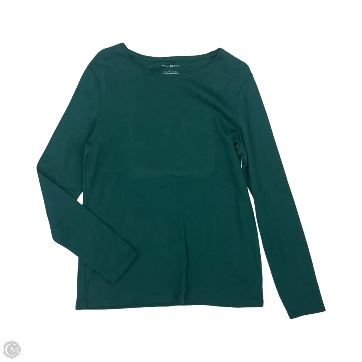 Top Long Sleeve By Talbots In Green, Size: L