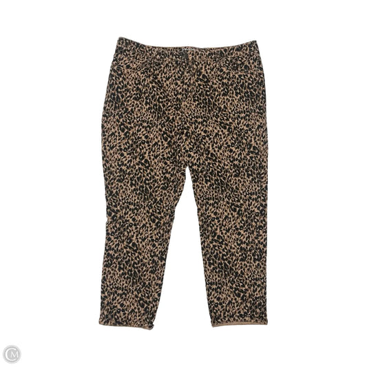 Jeans Straight By Terra & Sky In Leopard Print, Size: 18w
