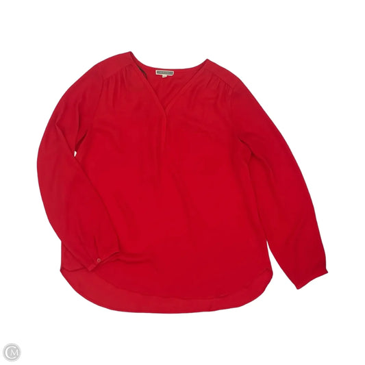 Blouse Long Sleeve By Pleione In Red, Size: L