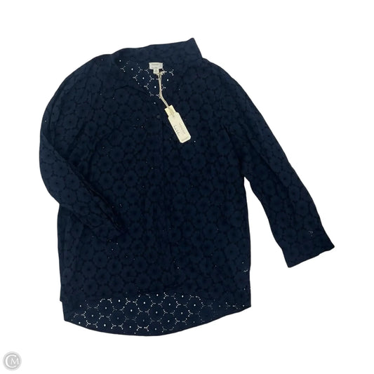 Top Long Sleeve By Nicole Miller In Navy, Size: 2x