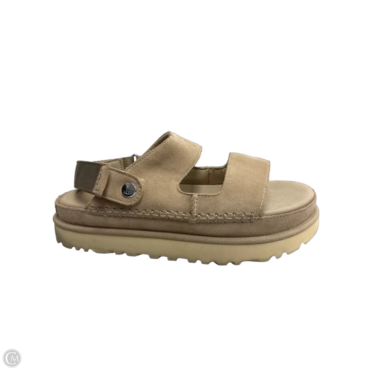 Sandals Designer By Ugg In Tan, Size: 9