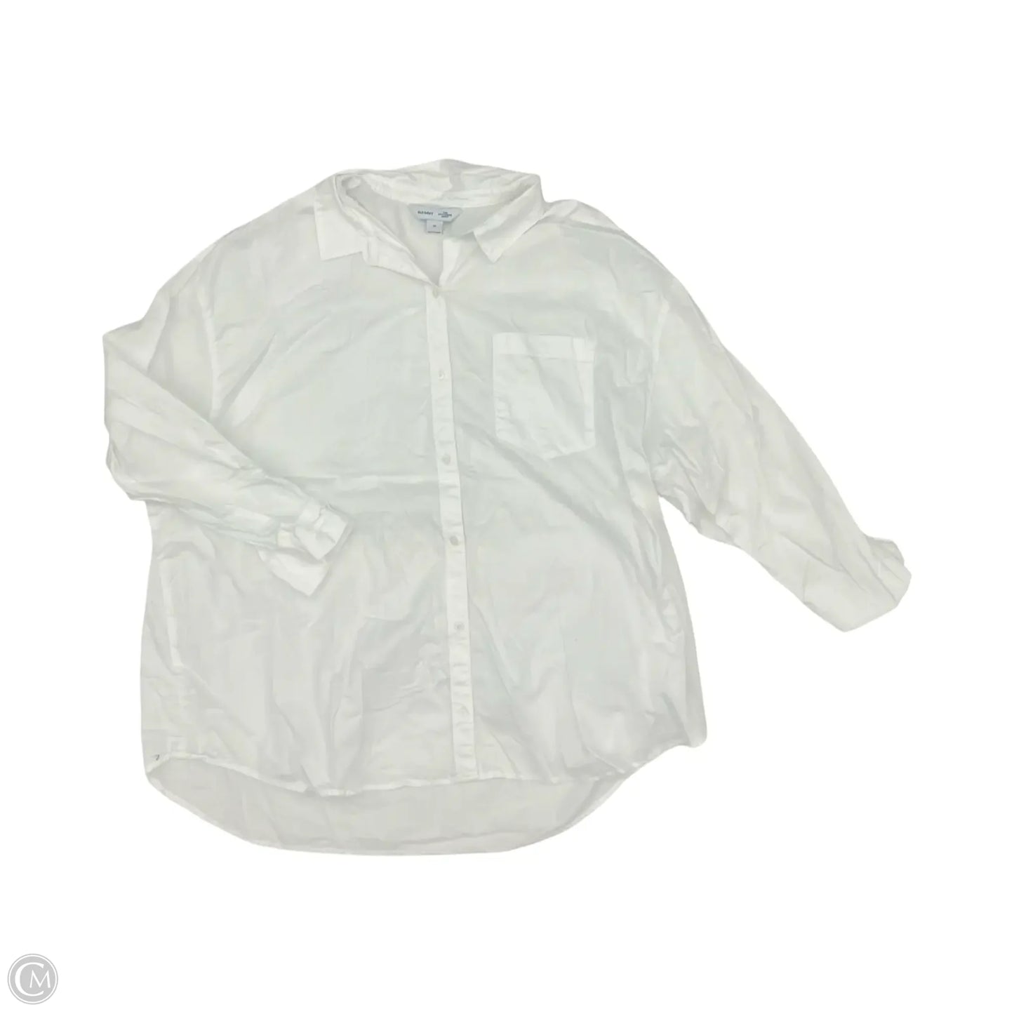 Top Long Sleeve Basic By Old Navy In White, Size: Xl