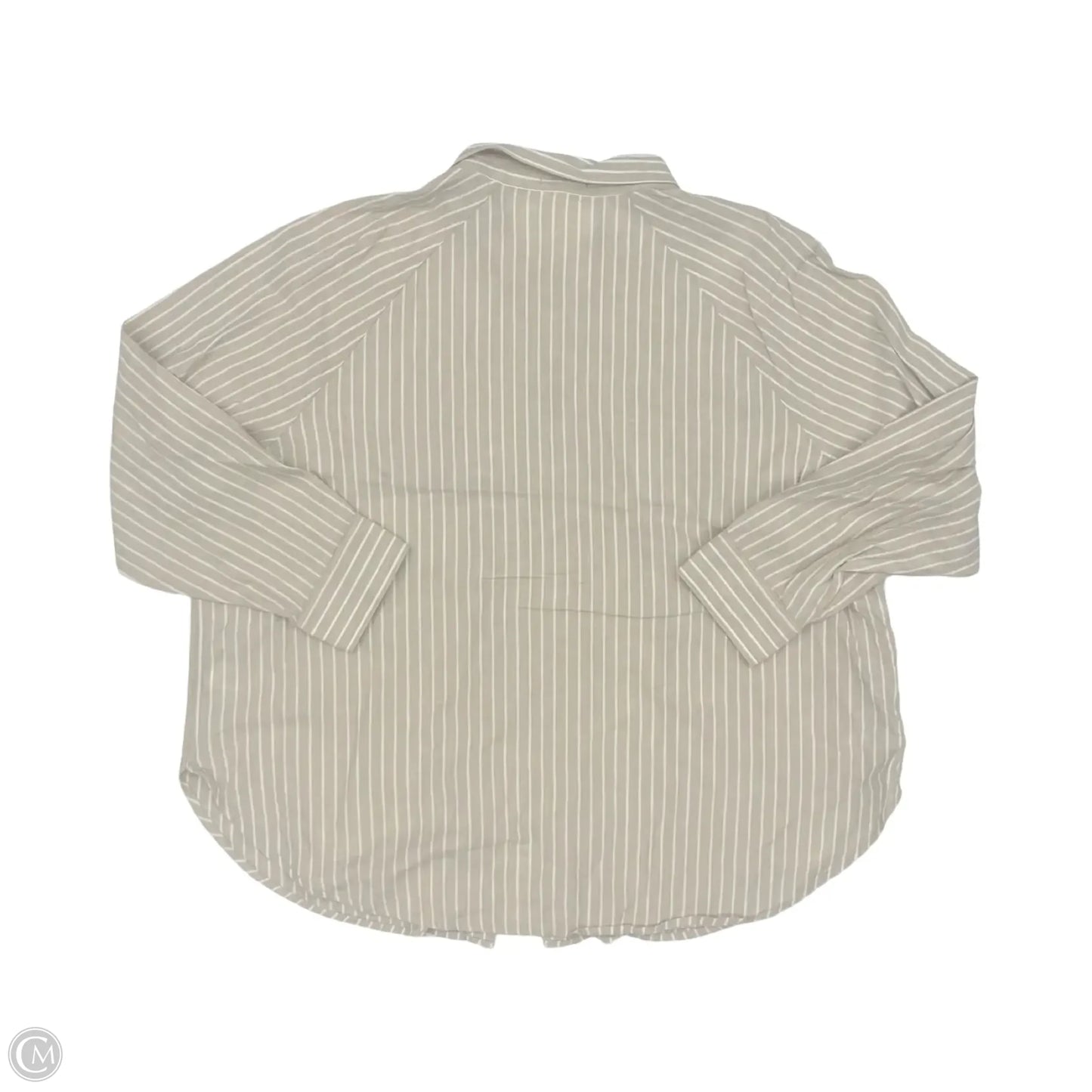 Top Long Sleeve By Maurices In Brown & Cream, Size: 2x