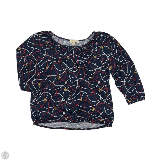 Top Long Sleeve Designer By Michael Kors In Blue, Size: L