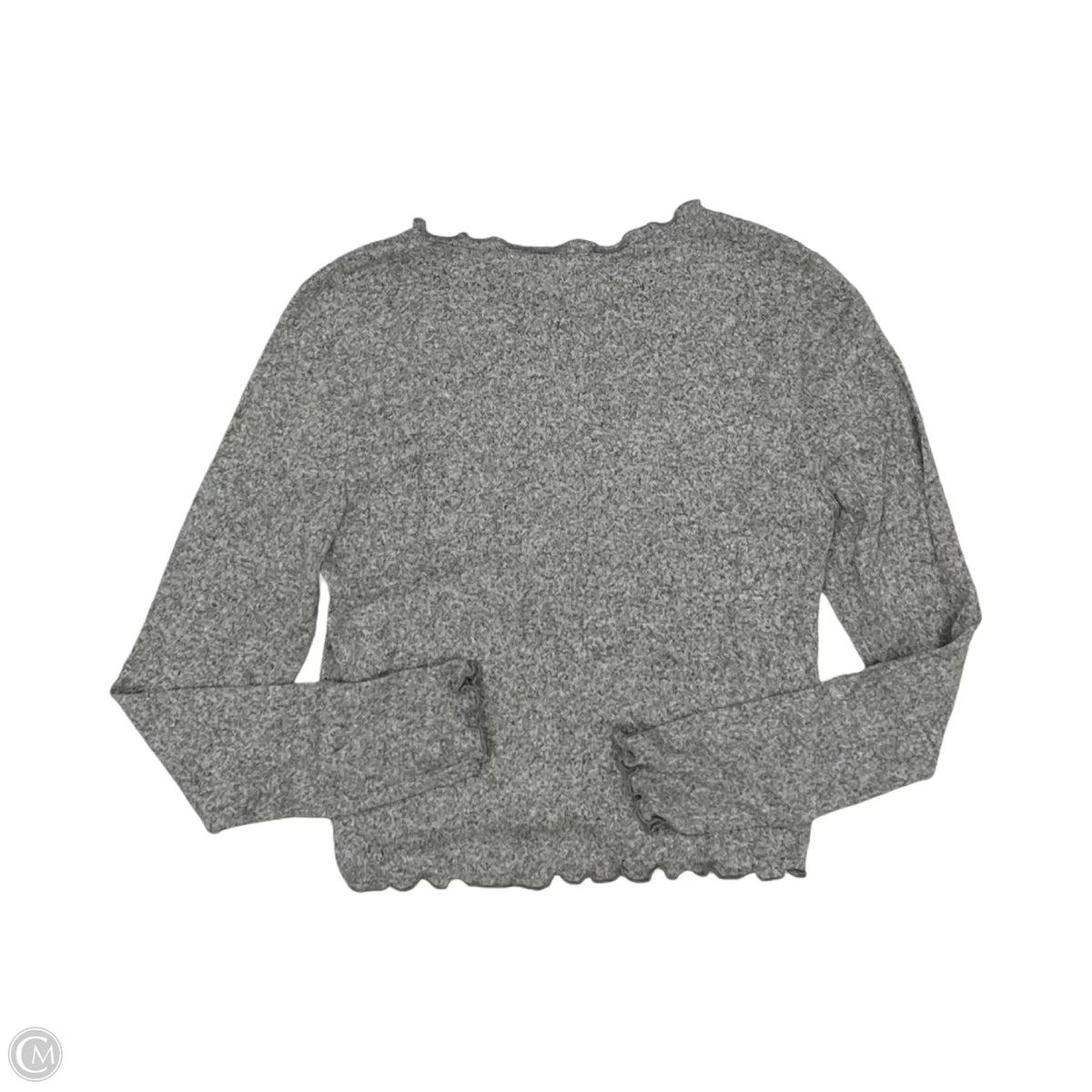 Top Long Sleeve By Moa Moa In Grey, Size: M