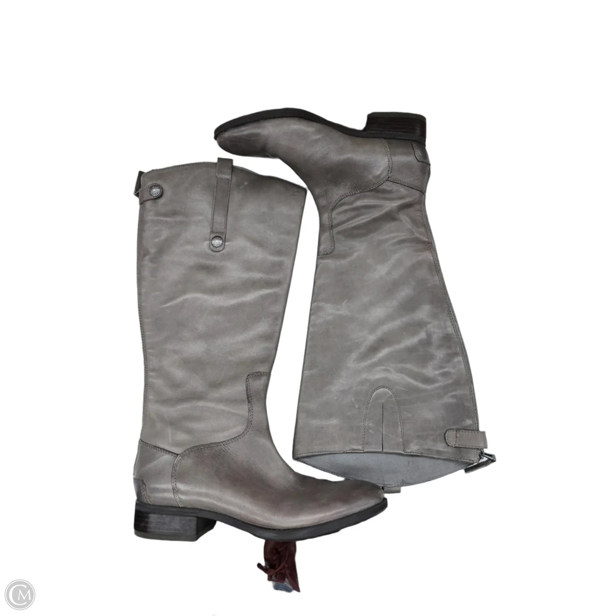 Boots Leather By Sam Edelman In Grey, Size: 8.5