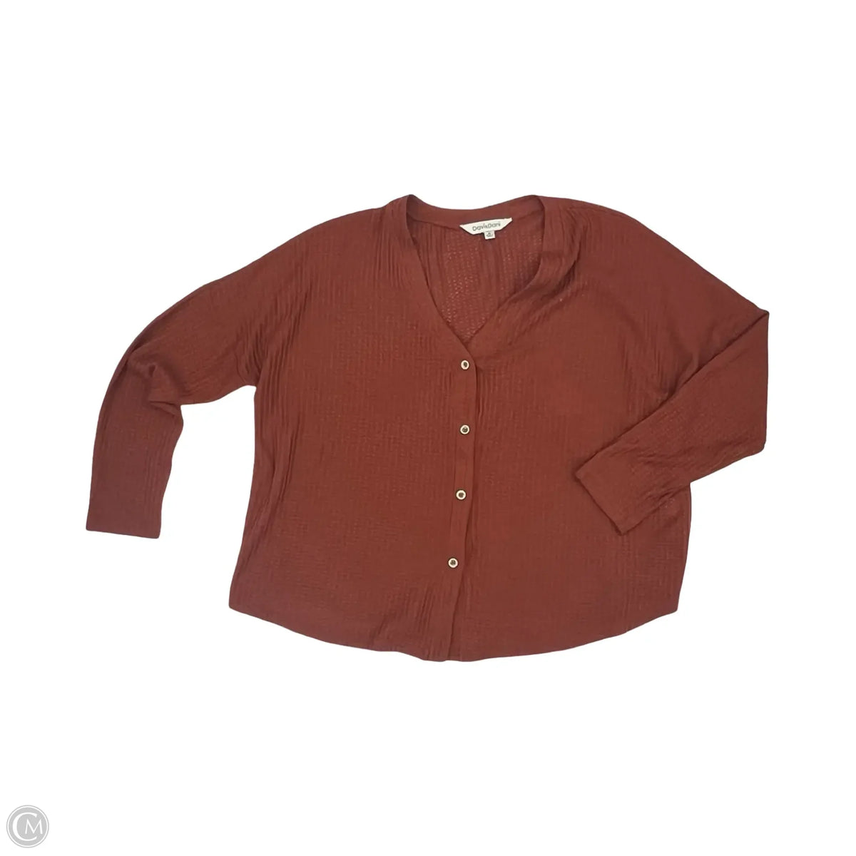 Top Long Sleeve By Davi & Dani In Brown, Size: M