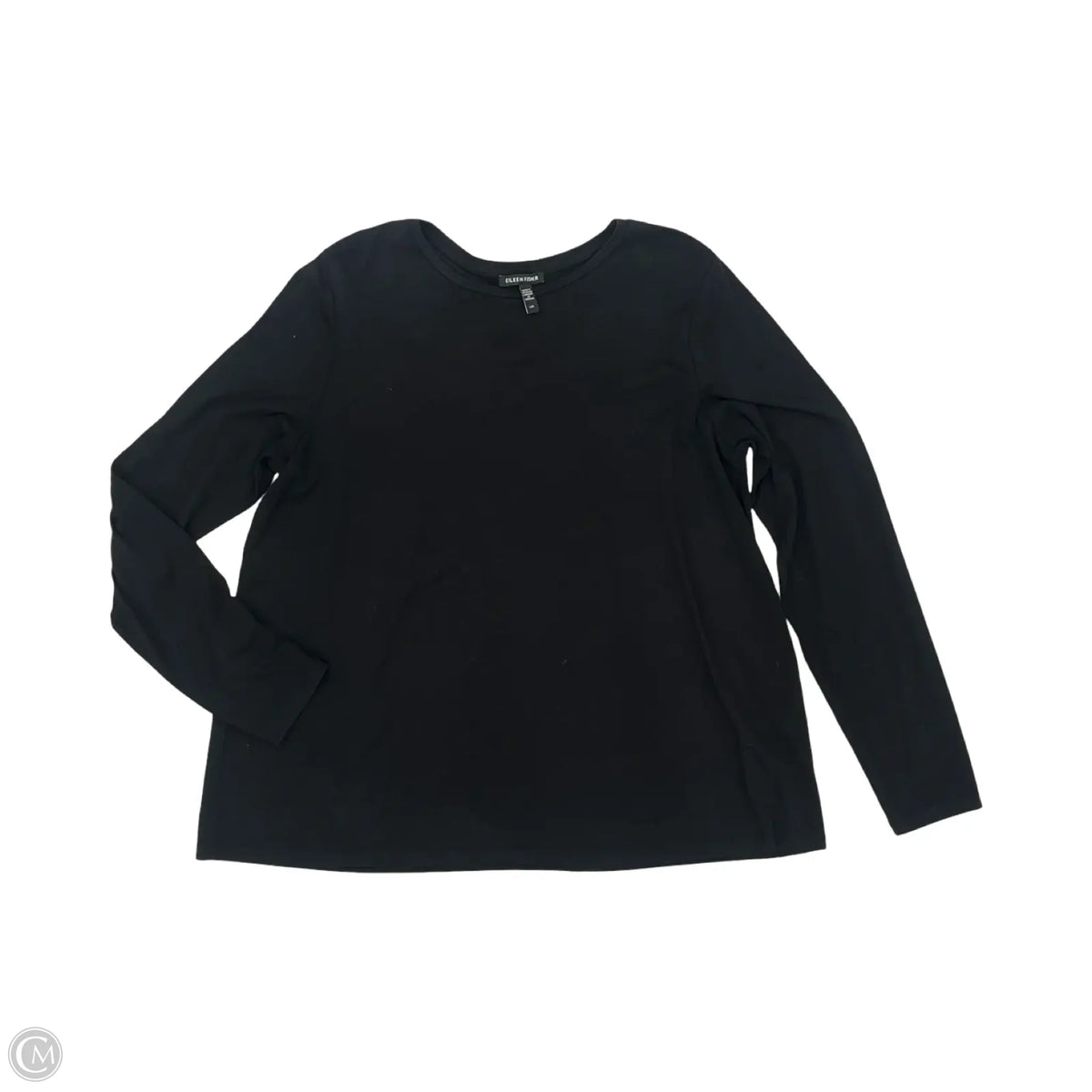 Top Long Sleeve Basic By Eileen Fisher In Black, Size: L