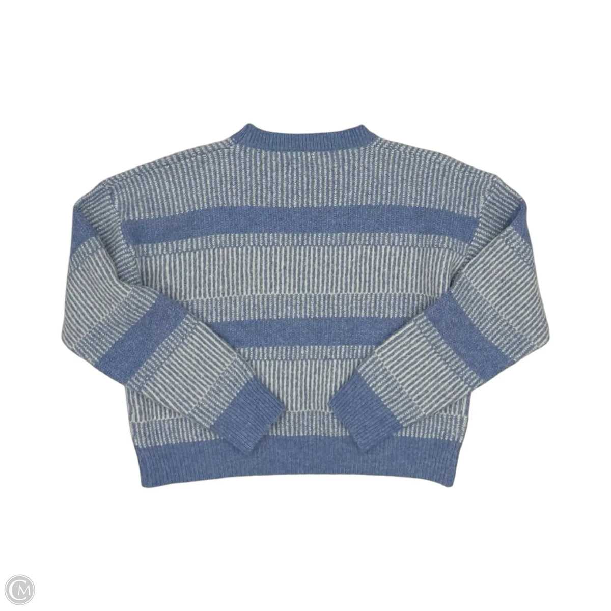 Sweater By Clothes Mentor In Blue & White, Size: M