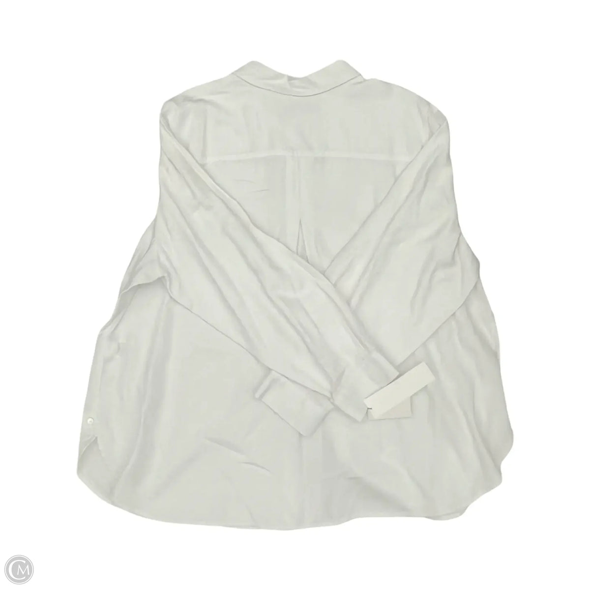 Top Long Sleeve By Foxcroft In White, Size: 2x