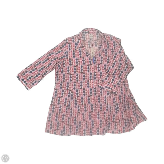 Blouse Long Sleeve By Nic + Zoe In Pink, Size: 2x