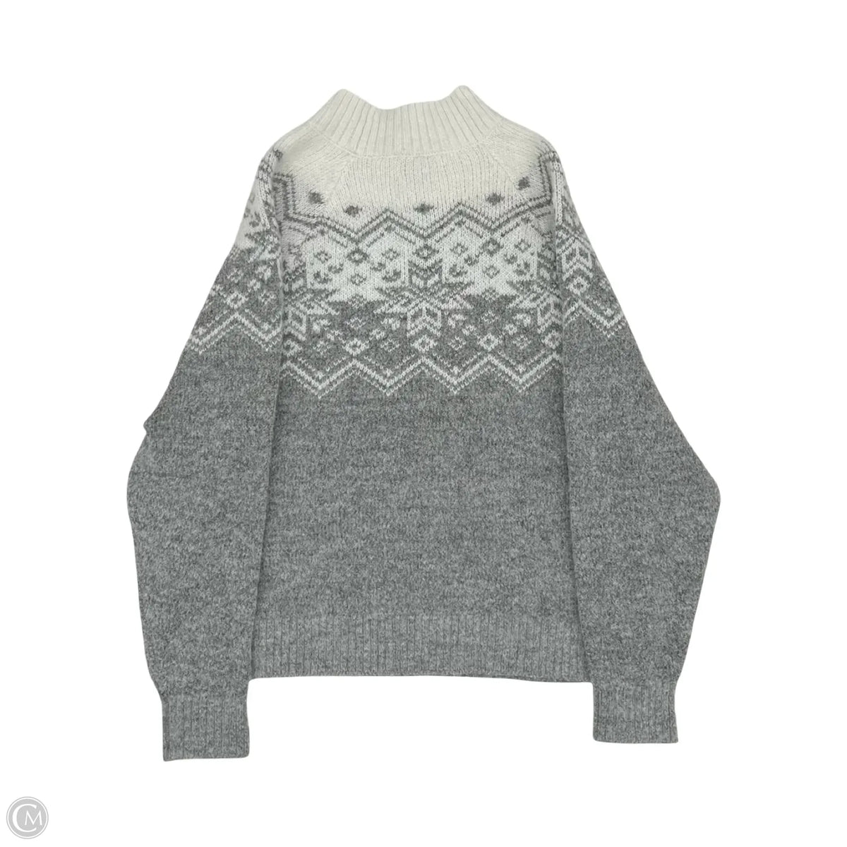 Sweater By Old Navy In Grey & White, Size: L