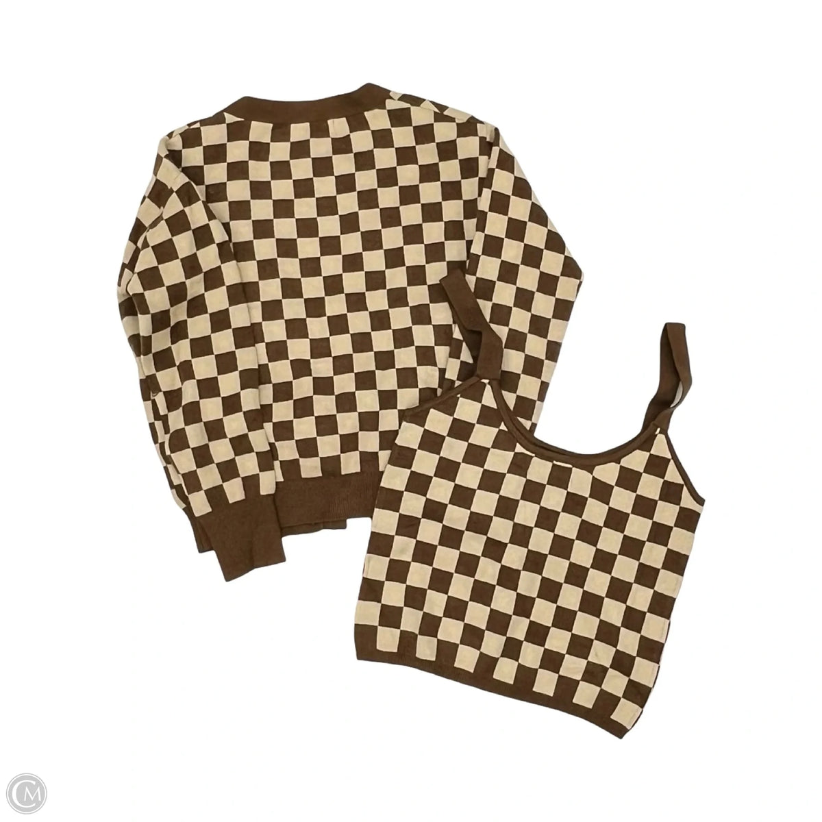 Sweater Cardigan By Willow & Wind In Brown, Size: S