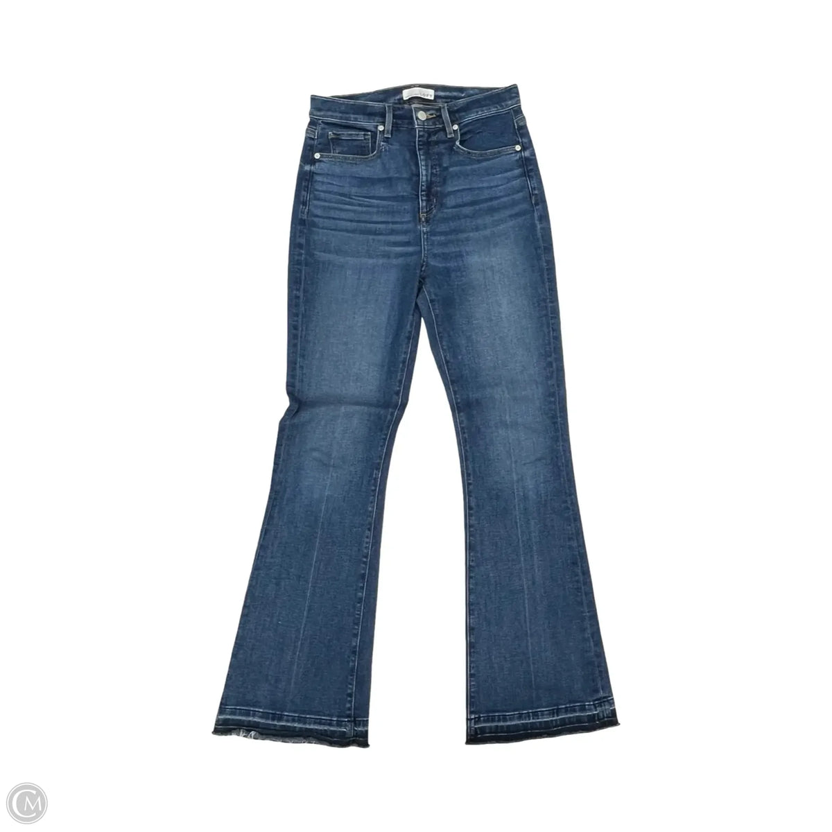 Jeans Flared By Loft In Blue Denim, Size: 4