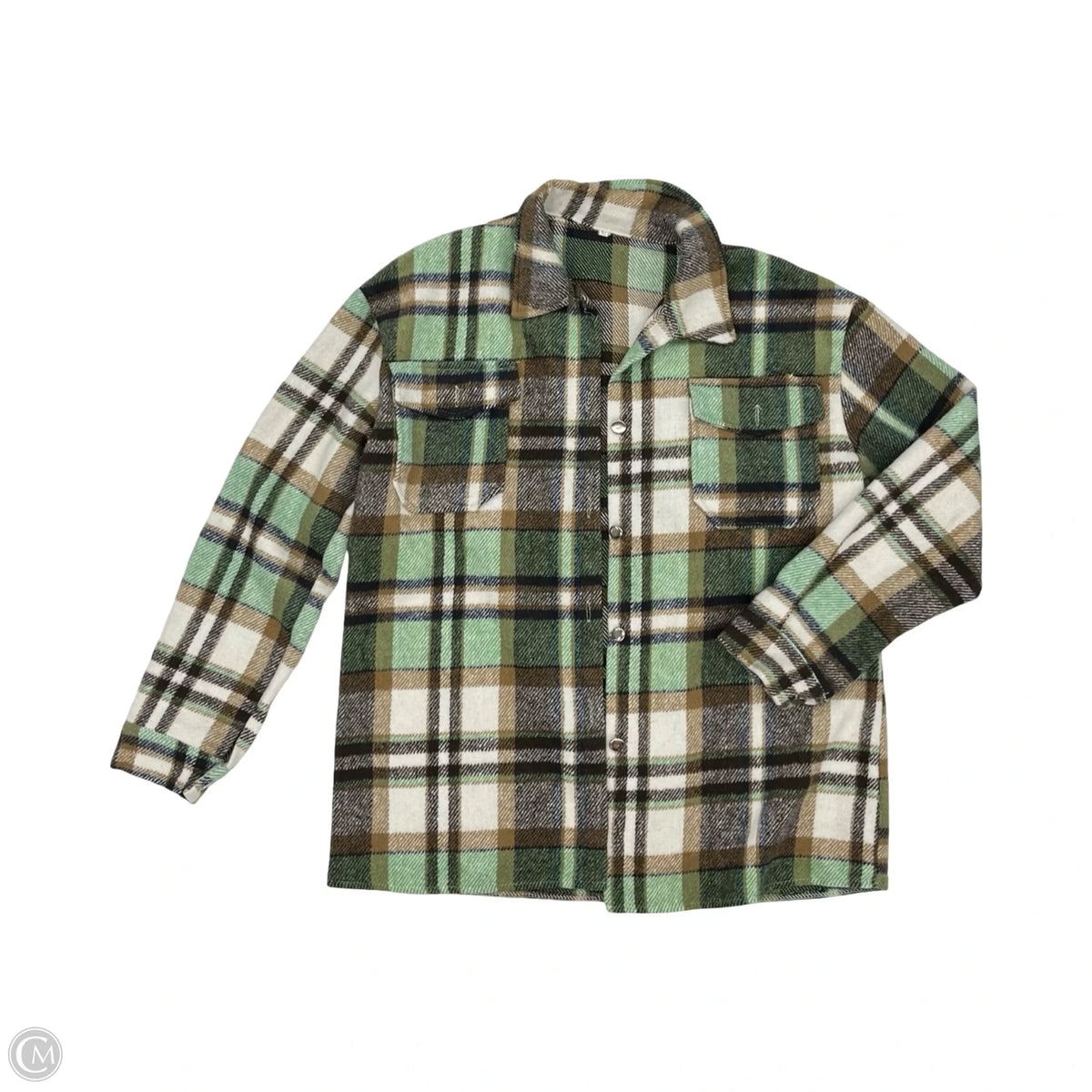 Jacket Shirt By Cmf In Green, Size: M