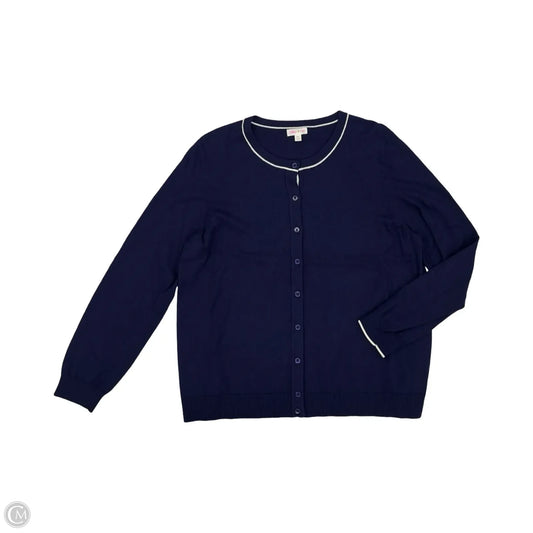 Sweater Cardigan By Clothes Mentor In Blue, Size: Xl