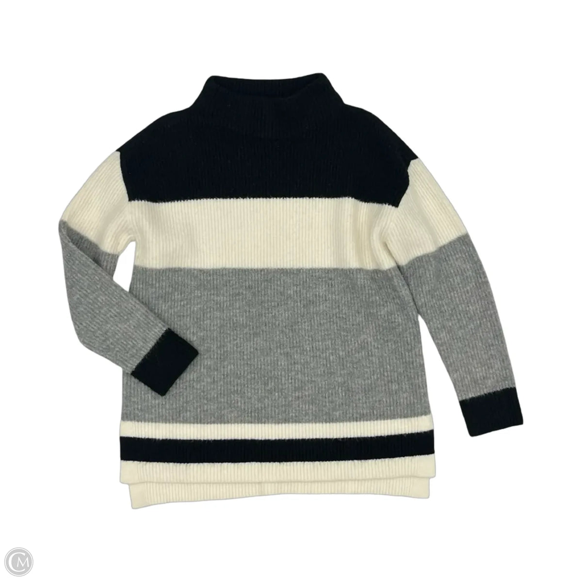 Sweater By Talbots In Black & White, Size: M