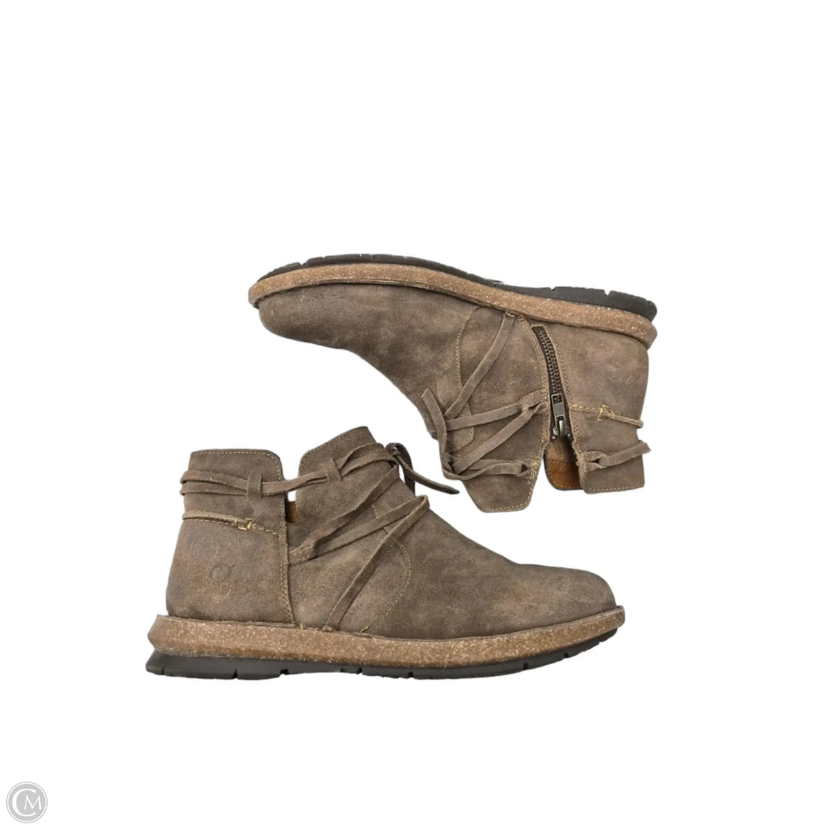 Boots Leather By Born In Brown, Size: 11