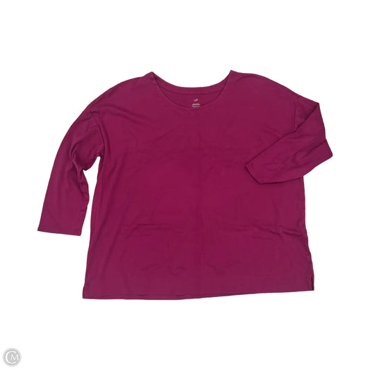 Top 3/4 Sleeve By J. Jill In Purple, Size: 3x