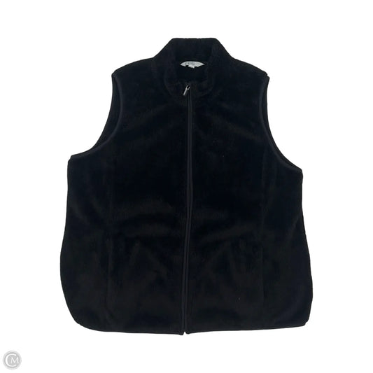 Vest Faux Fur & Sherpa By Croft And Barrow In Black, Size: Xxl