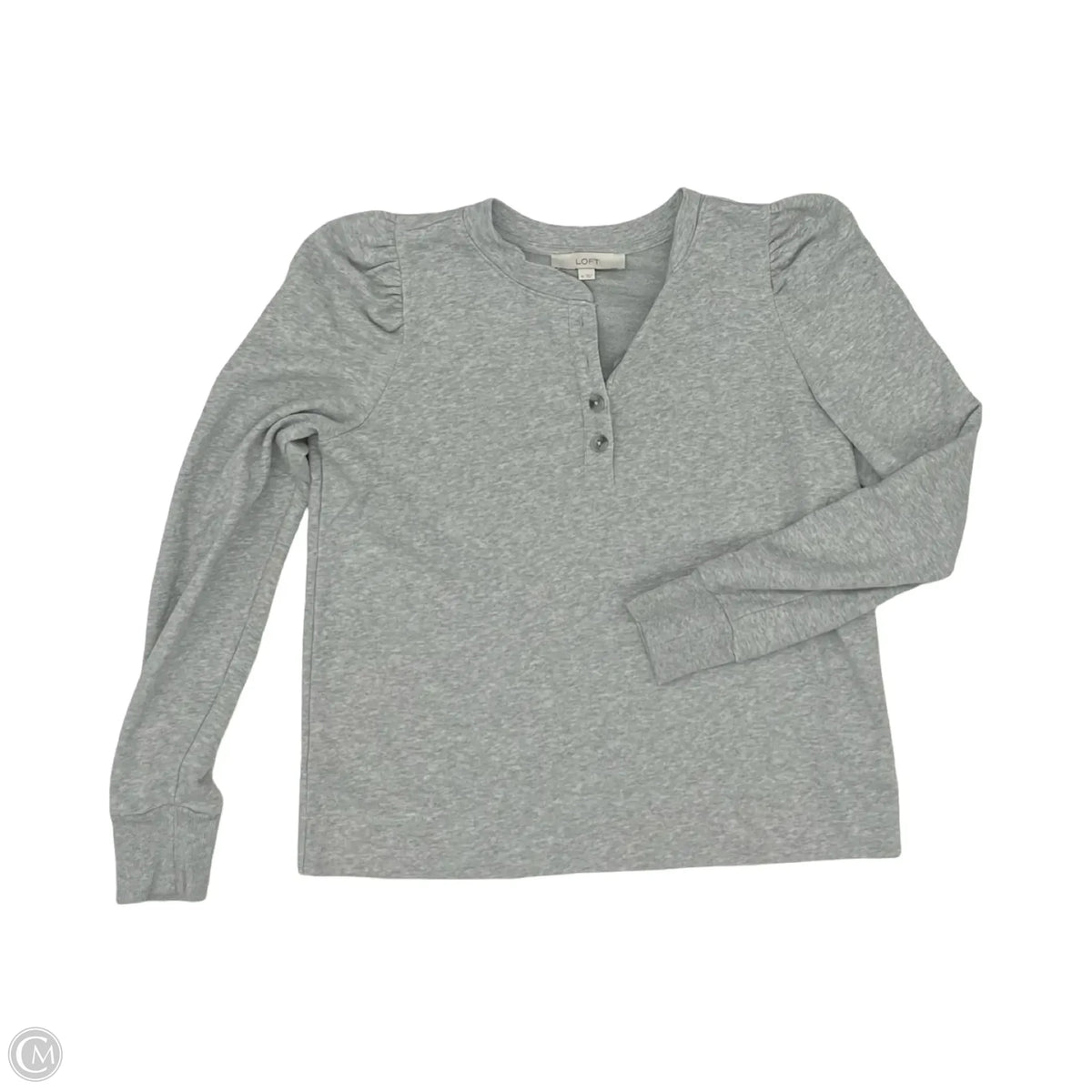 Top Long Sleeve By Loft In Grey, Size: M