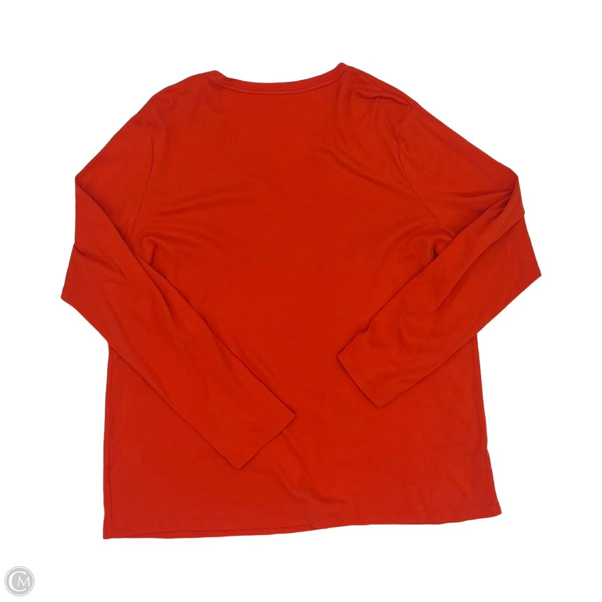 Top Long Sleeve Basic By Merona In Orange, Size: 3x