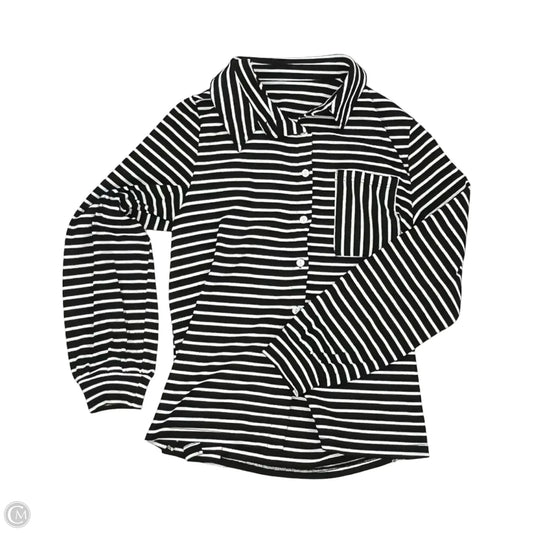 Top Long Sleeve By Cme In Black & White, Size: S