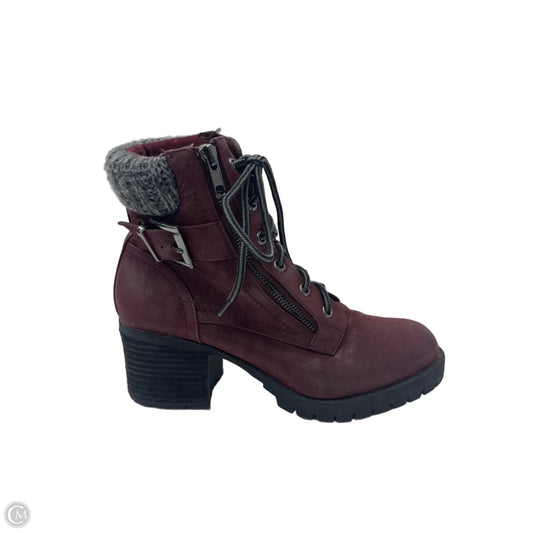 Boots Ankle Heels By Mia In Red, Size: 7.5