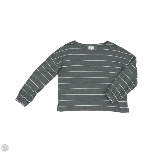 Top Long Sleeve By Soma In Grey & White, Size: Xl