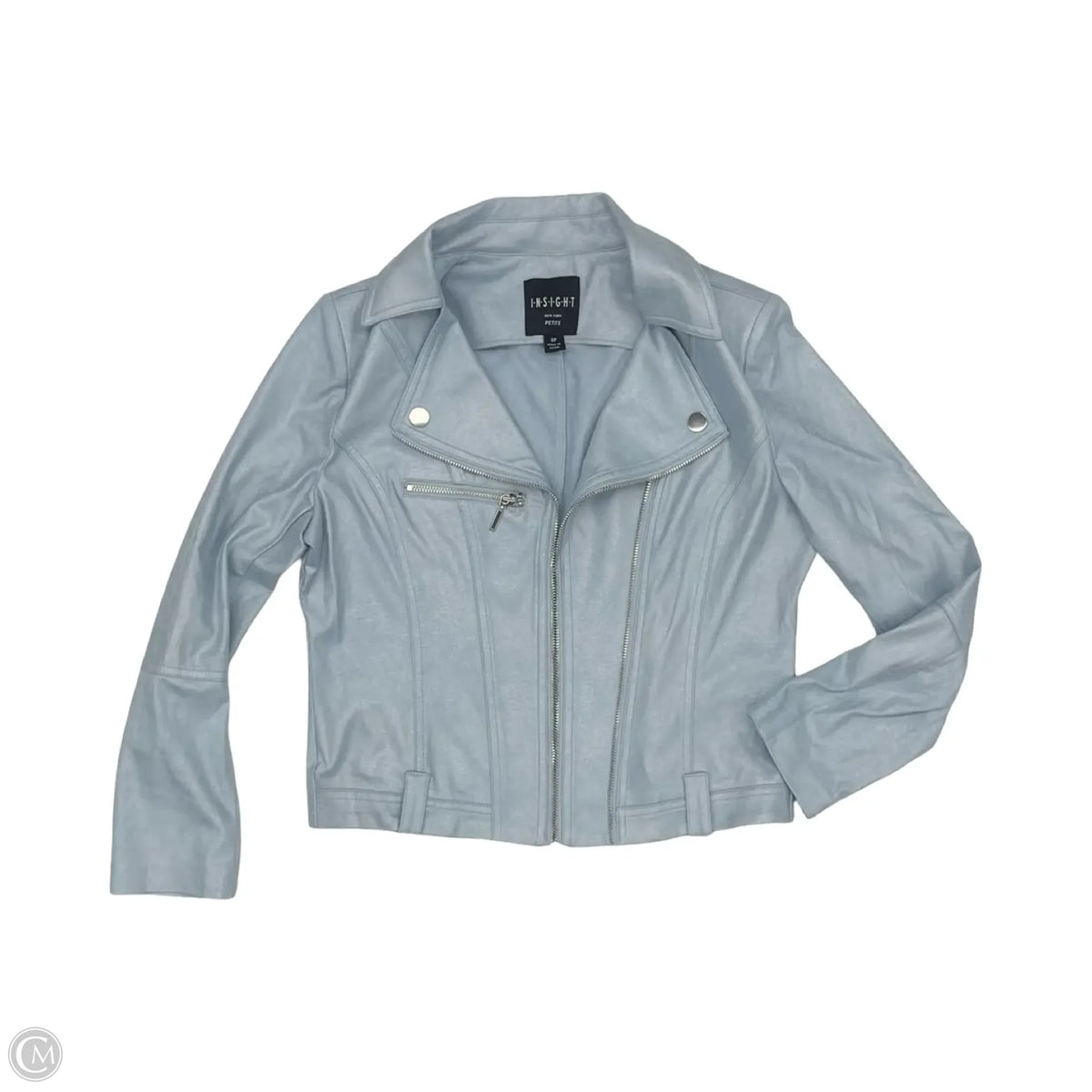 Jacket Moto By Clothes Mentor In Blue, Size: Sp