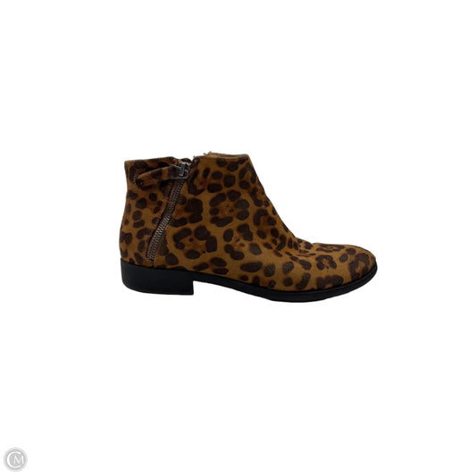 Boots Ankle Flats By Time And Tru In Leopard Print, Size: 8.5