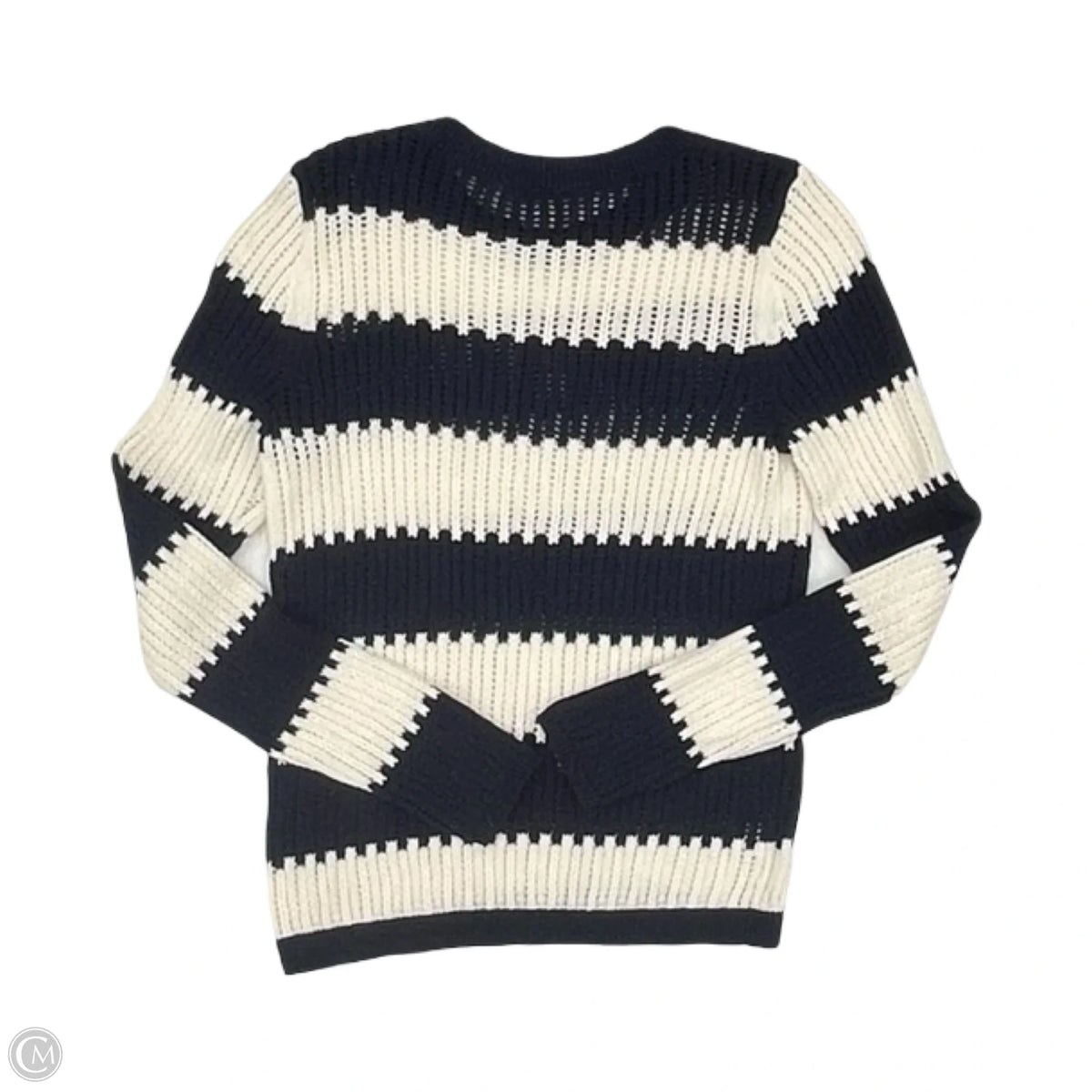 Sweater By Loft In Blue & Cream, Size: S