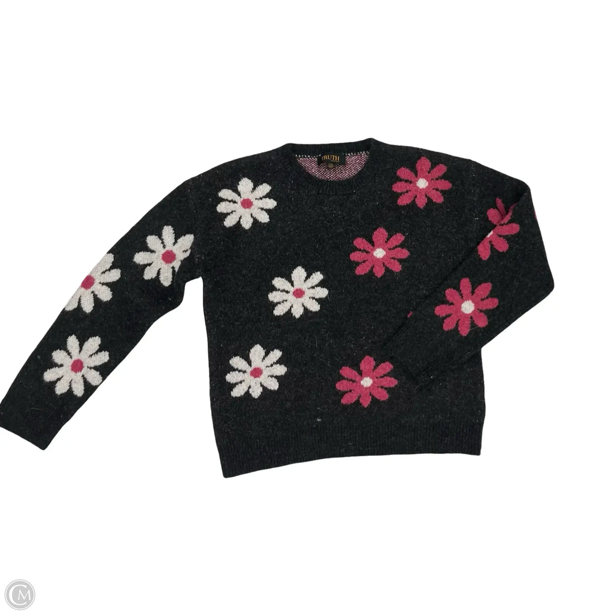Sweater By Truth In Grey & Pink, Size: L