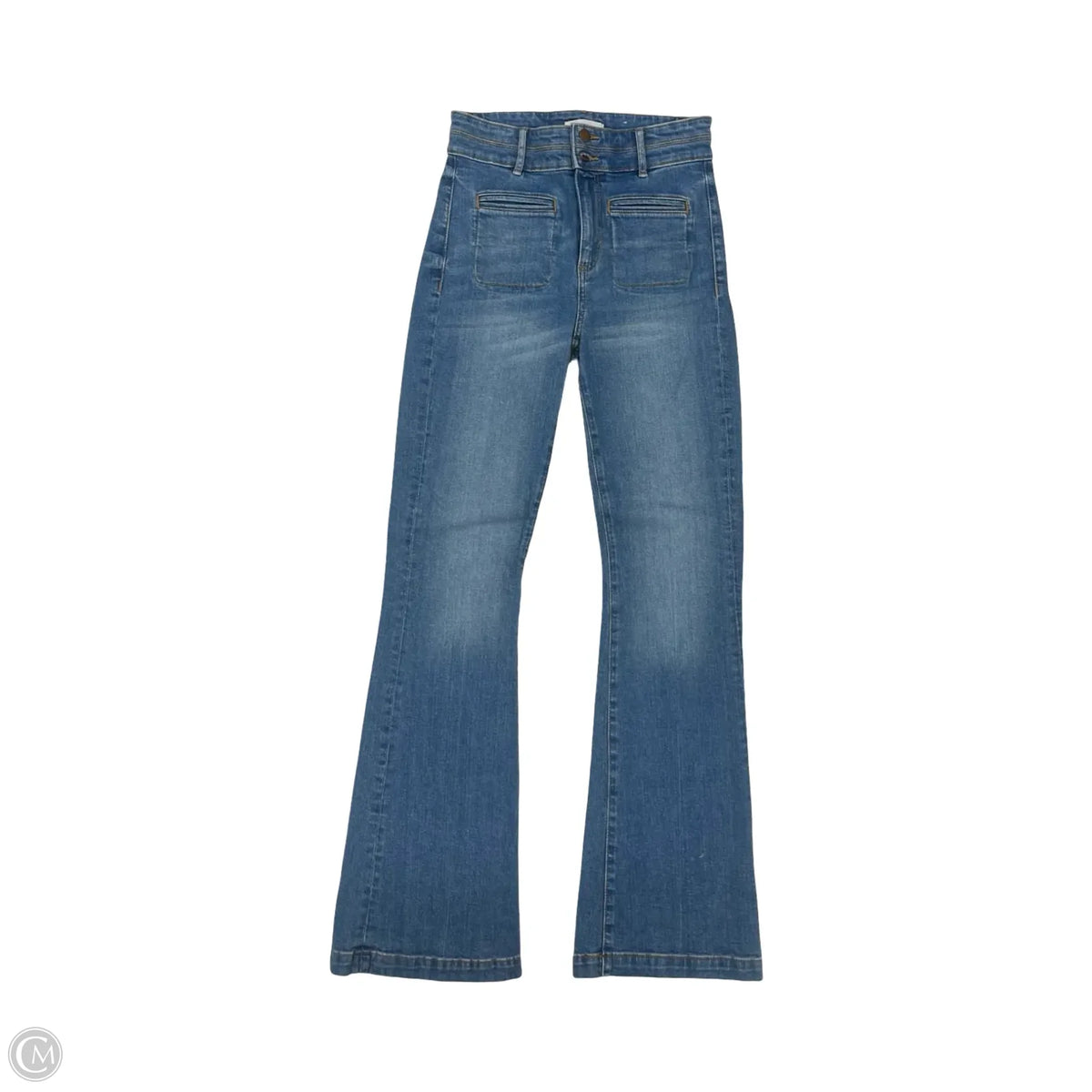 Jeans Flared By Loft In Blue Denim, Size: 0