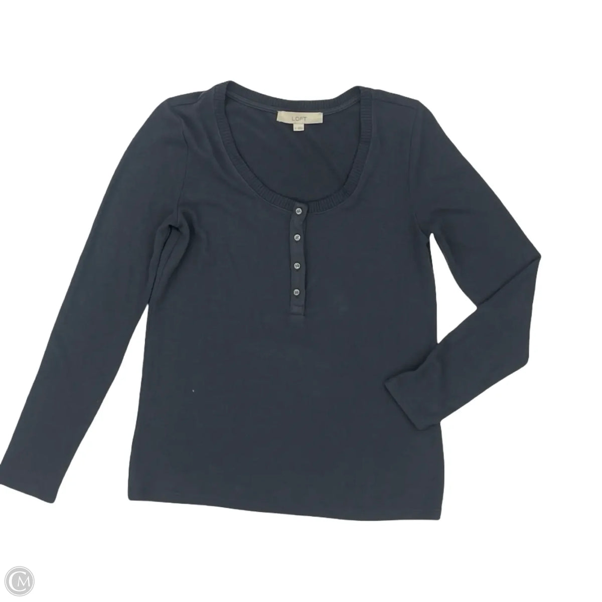Top Long Sleeve By Loft In Grey, Size: S