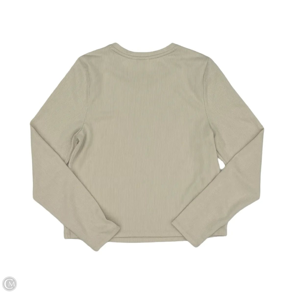 Top Long Sleeve By Versona In Tan, Size: M