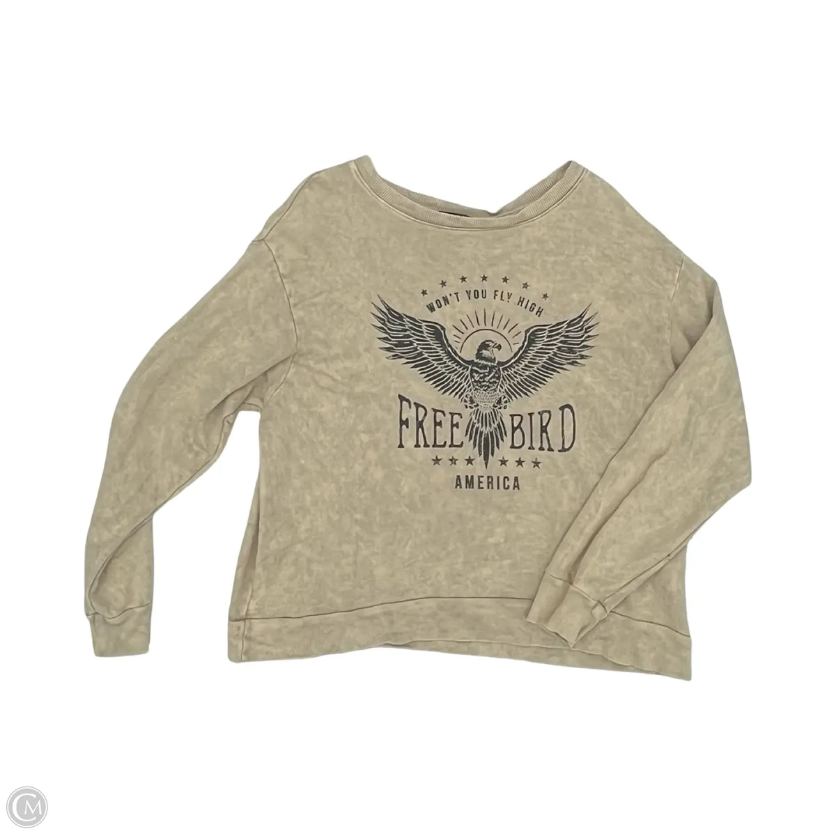 Top Long Sleeve By Zutter In Tan, Size: L