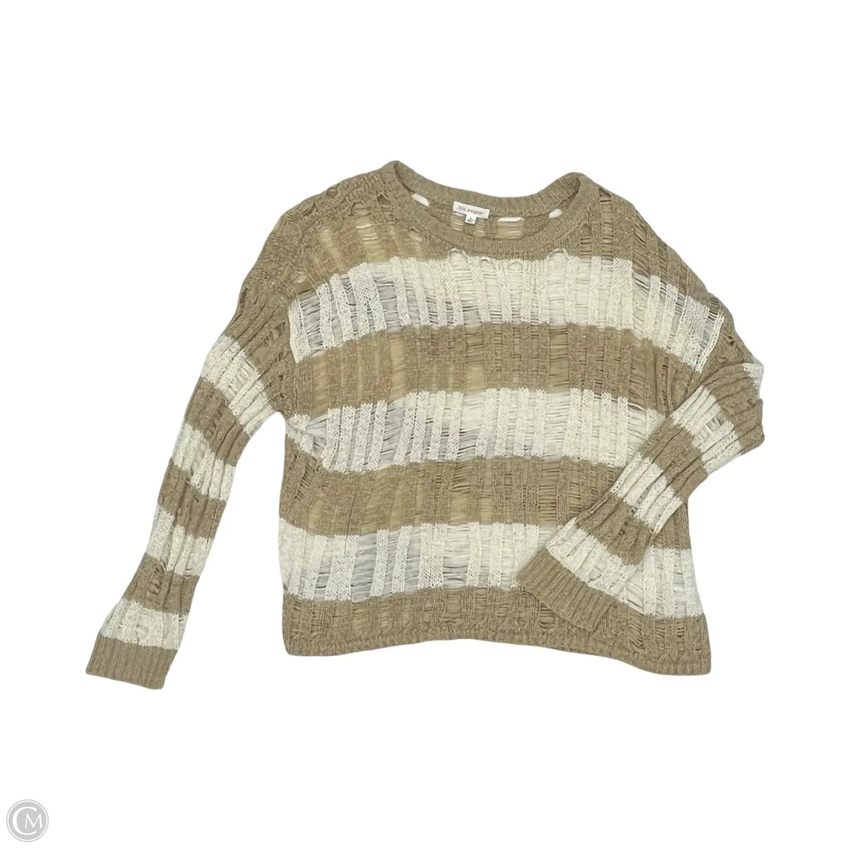 Sweater By Blu Pepper In Tan, Size: L