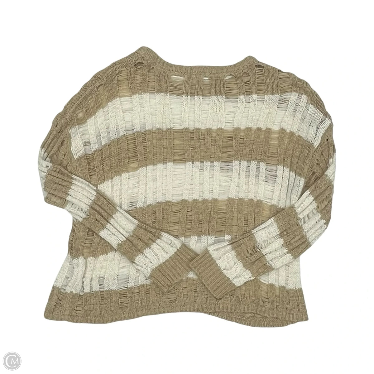 Sweater By Blu Pepper In Tan, Size: L