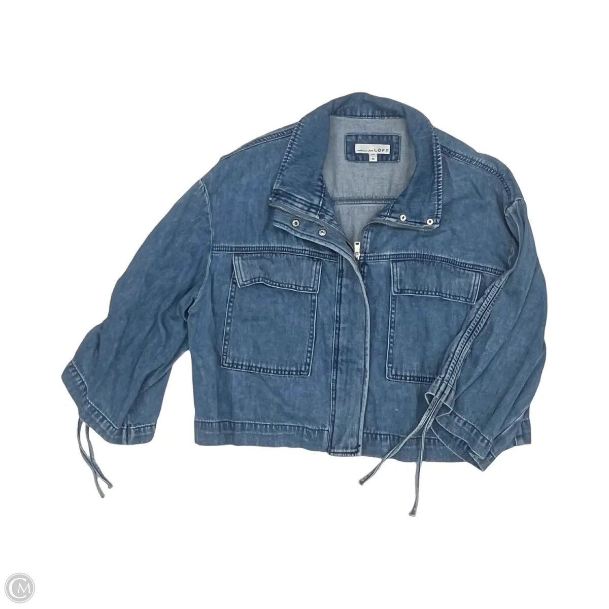 Jacket Denim By Loft In Blue Denim, Size: M